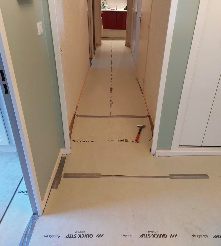 PVC Pose d'une sous couche